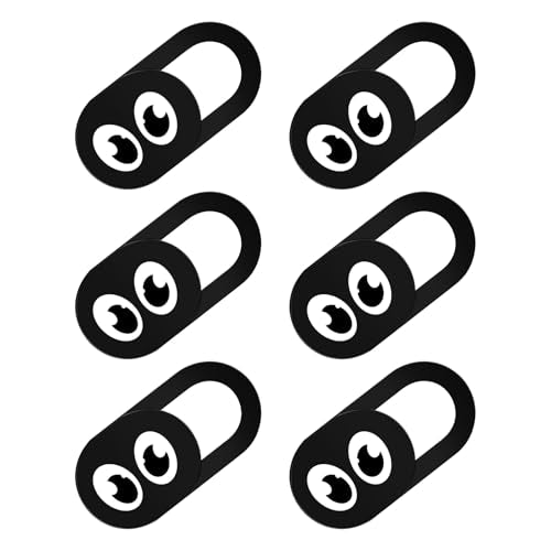 8PCS Webcam Cover Slide Laptop Camera Cover Ultra Thin Laptop Camera Cover, Phone Computer Camera Cover Slide Web Cam Privacy Cover Camera Blocker for Cell Phone Desktops Pc Tablet (Black)