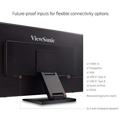 ViewSonic TD2760 27 Inch 1080p 10-Point Multi Touch Screen Monitor with Advanced Ergonomics RS232 HDMI and DisplayPort - style: 27-Inch