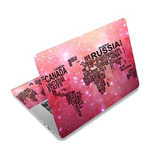 Laptop Skin Sticker,13.3 14 15 15.4 15.6 inch Laptop Skins,Universal Vinyl Decal,Dustproof Scratch Resistant Reusable Cover Protector with Free 2 Wrist Pads (Red) - color: Red