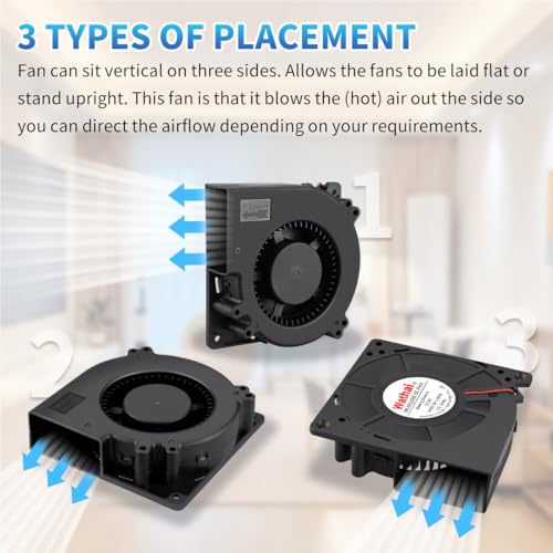 Wathai 120mm x 32mm USB Brushless Centrifugal Blower Fan 5V Speed Control | 1232 1200mm usb Blower with Speed Control for Receiver DVR Xbox Modem AV Cabinet Efficient Cooling - size: 120mm