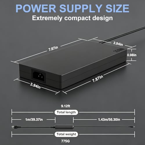 230W Laptop Charger for Lenovo Legion ThinkPad IdeaPad AC Adapter | 20V 11.5A Compatible with Lenovo Legion 5 7 5P Y540 Y545 Y740, ADL230NDC3A ADL230NLC3A, Slim Square Tip Power Supply Cord