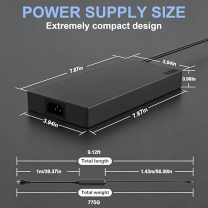 230W Laptop Charger for Lenovo Legion ThinkPad IdeaPad AC Adapter | 20V 11.5A Compatible with Lenovo Legion 5 7 5P Y540 Y545 Y740, ADL230NDC3A ADL230NLC3A, Slim Square Tip Power Supply Cord