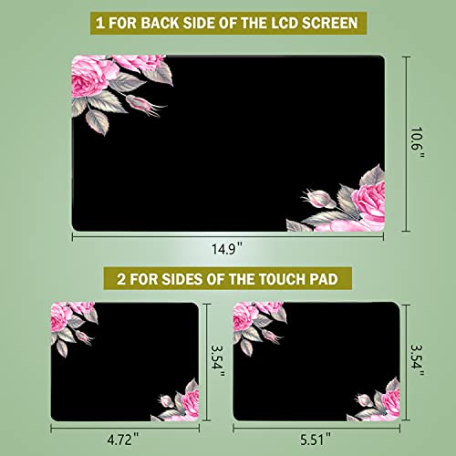 Black Flower 11.6 13 13.3 14 15 15.6 Inch Netbook Laptop Skin Sticker Reusable Protector Cover for Laptop Notebook FY-NEK-11 - color: FY-NEK-11