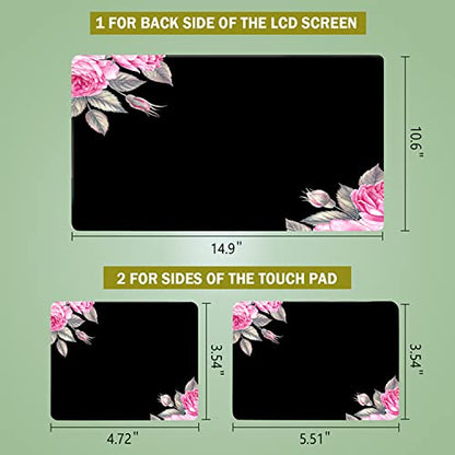 Black Flower 11.6 13 13.3 14 15 15.6 Inch Netbook Laptop Skin Sticker Reusable Protector Cover for Laptop Notebook FY-NEK-11 - color: FY-NEK-11