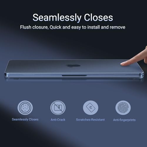 MOSISO Compatible with MacBook Neo Case 13 inch 2026 Release Model A3404 | Seamlessly Closes & Fingerprint-Resistant Protective Hard Shell Cover, Great for Work Travel Study Daily Use, Indigo Clear - color: Indigo Clear