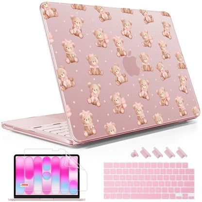 May Chen for MacBook Neo Case 13 inch 2026 | 100% Match Official Color | Pattern Printing, Anti-Crack & Scratch & Fingerprint | Protective Hard Shell Cases Laptop Model A3404 - Teddy Bears - color: Teddy bears