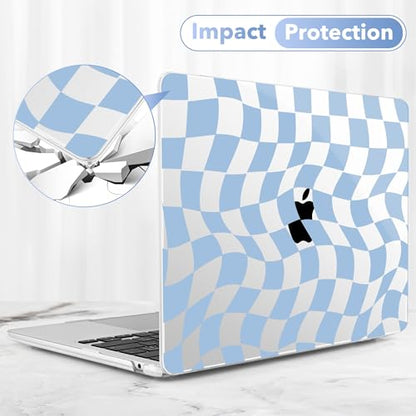 May Chen for MacBook Air 15 inch Case M5 M4 M3 M2 2026 2024-2023, Model A3448 A3241 A3114 A2941, Closes Seamlessly Hard Shell Laptop Cover with Keyboard Cover, Abstract & Grid - color: Abstract & grid