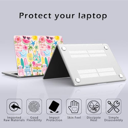 Compatible with MacBook Air 13 inch Case M1 Sea Beach Palm Tree | A2337 A2179 A1932 2021-2018 Release | Cute Protective Hard Shell Matte Cover for MacBook Air 13.3 inch - color: Beach A, size: MacBook Air 13.3 inch M1 A2337 A2179 A1932