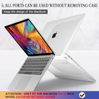 CISSOOK Compatible with MacBook Pro 13 Inch Case Clear M2 M1 | rystal Clear Hard Shell Case with Keyboard Cover for MacBook Pro 13 with Touch Bar A2338 A2251 A2289 2025-2020 -Transparent - color: Clear Transparent