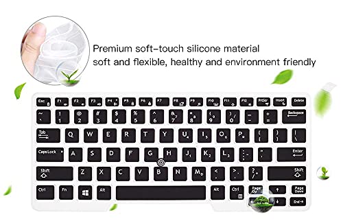 Keyboard Cover for Dell Latitude E7450 E7470 E5470 E7480 5480 5490 5491 7490, Dell Latitude 3340 E3340 Laptop Keyboard Protector Ultra Thin Soft Keyboard Skin, Black (US Layout, with Pointing) - color: Black