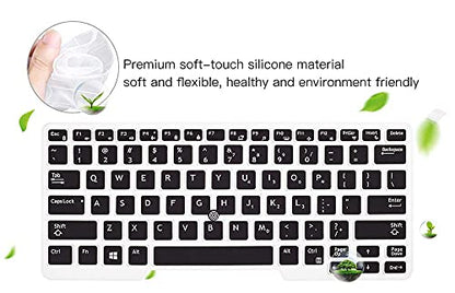 Keyboard Cover for Dell Latitude E7450 E7470 E5470 E7480 5480 5490 5491 7490, Dell Latitude 3340 E3340 Laptop Keyboard Protector Ultra Thin Soft Keyboard Skin, Black (US Layout, with Pointing) - color: Black