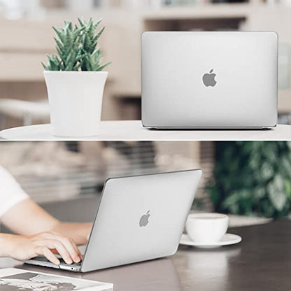 Fintie Hard Shell Case for MacBook Pro 13 Inch, Frost Clear | A2338(M2 M1) A2251 A2289 A2159 A1989 A1706 A1708 (2016-2023) with/Without Touch Bar, Snap-On Cover, Lightweight - color: Frost Clear, size: Pro 13 Inch