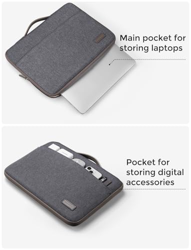 DOMISO Laptop Case Sleeve Protective Cover Compatible with MacBook Air 13 M4 M3 M2,MacBook Pro M2 M1,iPad Air/Pro,13 inch Dell,Lenovo, HP,Asus,Waterproof Computer Cases Bag with Handle,Dark Grey - color: Dark Grey, size: 13" for MacBook Air/Pro