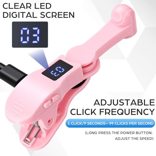 Sabary 1 Sets Auto Clicker for Smart Phone, Fast Screen Tapping Device Auto Tapper Continuous Click Simulation Finger for Game, Live Likes, Flash Deal, Reward Task, Plug and Play (Pink) - color: Pink