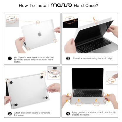 MOSISO Compatible with MacBook Pro 14 inch Case M5 M4 M3 M2 M1 2026-2021 | Enhanced Shock-Absorbing Perimeter Matte Hard Case, A3427 A3426 A3434 A3112 A3185 A3401 A2918 A2992 A2779 A2442, Matte Clear - color: Matte Clear
