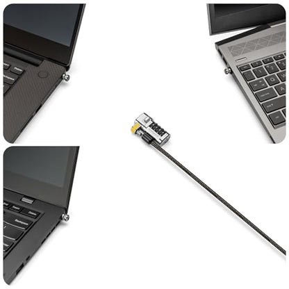 Kensington ClickSafe 3-in-1 Combination Lock - Laptop Lock to Fit All Devices with T-Bar, Nano or Wedge Shaped Slots Lock for Dell, HP, Acer Laptops (K68105EU), Black - size: combination lock