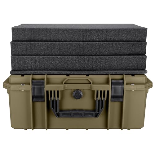 Eylar 21.6" Intact Series Carry-On Hard Camera Case, Lightweight and Durable Stacker Design with Foam (Dark Earth) - color: Dark Earth