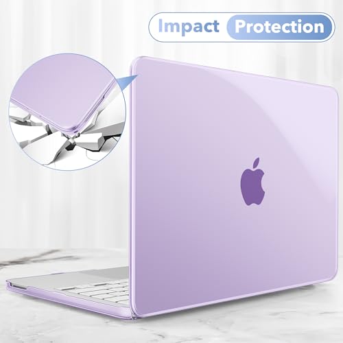 May Chen for MacBook Neo 13 inch Liquid Retina Display ((2026 Release A3404), Slim & Lightweight Protective Case with Screen Protector&Keyboard Cover&Dust Plug, Crystal Purple - color: Crystal Purple