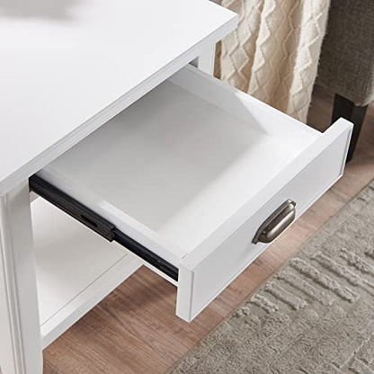 Leick Home Laurent End Table, 24", White - color: White