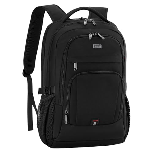 17 Inch Laptop Backpack for Travel Water Resistant College Backpack for Men Women Laptop Bag with USB Charging Port,Black - color: Black-z