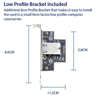IO Crest 10 Gigabit M.2 M Key Ethernet Network Expansion Card - size: 1-Port 10G M2, style: 10 Gigabit