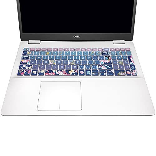 Keyboard Cover for 2021 2020 2019 Dell Inspiron 15 5501 5502 5505 5508 5584 5590 5593 5598 15.6" & Inspiron 15 7000 7590 7591 7501 7506 7706 7790, Vostro 7590 5590 7500, Red Flower - color: Red Flower
