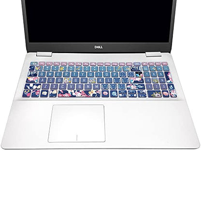 Keyboard Cover for 2021 2020 2019 Dell Inspiron 15 5501 5502 5505 5508 5584 5590 5593 5598 15.6" & Inspiron 15 7000 7590 7591 7501 7506 7706 7790, Vostro 7590 5590 7500, Red Flower - color: Red Flower