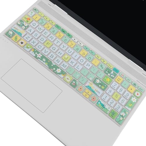 Keyboard Cover for HP Envy x360 15m-bp/bq /2020 2019 HP Pavilion 15/ HP Pavilion x360 15.6” Series/HP Envy 17 17.3" Series/HP Laptop 15t 17t 17-ca0011nr 17-by0040nr, Spring Flowers - color: Spring Flowers