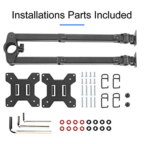 Suptek Dual Fully Adjustable Arm and Plate for Suptek Monitor Mount (MD6SB) - size: Dual Monitor Arm