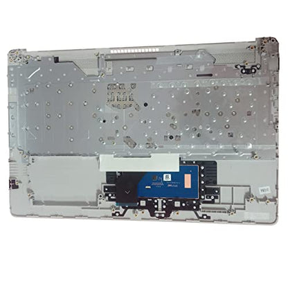 Replacement for HP 17 by 17-by 17CA 17-CA Laptop Upper Case Palmrest Non-Backlit Keyboard Touchpad Assembly Non-ODD Part L26986-001 6070B1308113 Top Cover Sliver 2020 Year