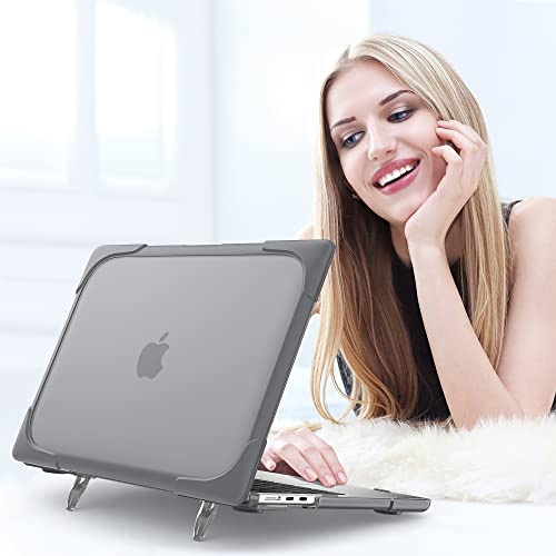 MEEgoodo Case for MacBook Air 15 inch 2026 2025 2024 2023, Case Fit Model (A3448/A3241/A3114/A2941) with M5/M4/M3/M2 Chip, Laptop Hard Shell with Heavy Duty Rugged Shockproof, Grey - color: Grey