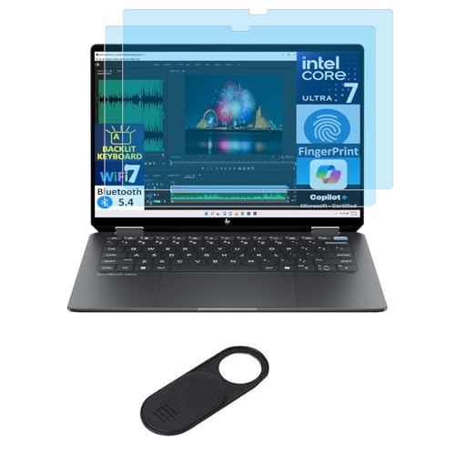 2-Pack Screen Protector for HP OmniBook Ultra Flip 2-in-1 14-fh Series (14t-fh000 14-fh0047nr 14-fh0013dx,etc) 14-inch Touchscreen Laptop 2026-2024, Eye Protection Anti-Blue Light Glare UV Filter - color: 14 inch