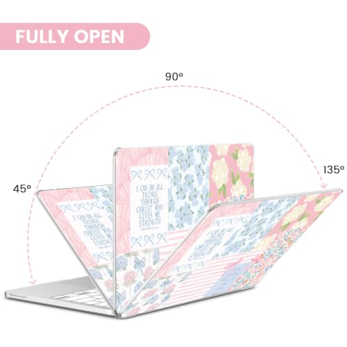 AKIT for MacBook Neo 13 Inch Case 2026 Model A3404, Anti-Scratch Protective Hard Shell Compatible with New MacBook Neo 13" + 2 Keyboard Covers + Screen Protector, Aesthetic Pastel Flowers