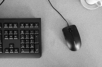 Cherry KC 1000, Wired Keyboard with Number Pad for PC/Laptop, Plug & Play (USB-A Connection), Slim Design, Whisper Quiet Typing, 4 Hot Keys, QWERTY, Black - color: Black
