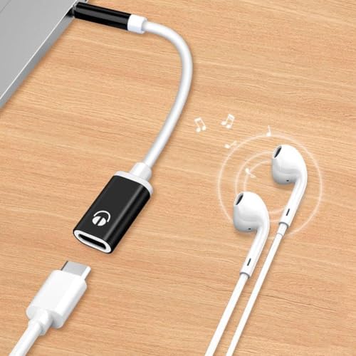 USB C to 3.5mm Analog Audio Adapter, Pure Analog Signal Headphone Converter with Noise Cancellation for Type-C Devices (Pink)