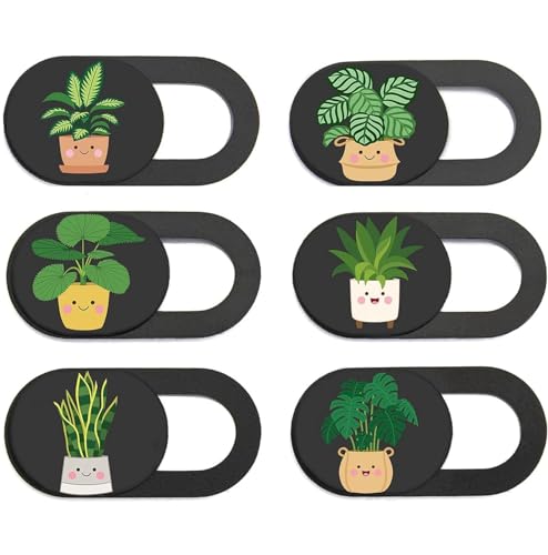 6Pcs Cute Webcam Cover Slide, Ultra Thin Laptop Camera Cover Slider for MacBook, Computer, iPad, Smartphone and PC Privacy Blocker