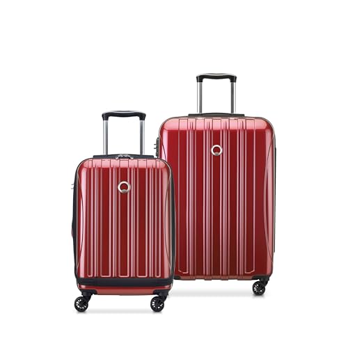 DELSEY PARIS Helium Aero Hardside Expandable Luggage with Spinner Wheels, Brick Red, 2-Piece Set (19/24) - color: Brick Red, size: 2-Piece Set (19/24)