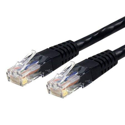 StarTech 3ft CAT6 Ethernet Cable - Black CAT 6 Gigabit Ethernet Wire -250Mhz 100W PoE RJ45 UTP Molded Network Patch Cord with Strain Relief (C6PATCH3BK) | 250MHz bandwidth, Gold-plated RJ45, Patch Cable, Ethernet Cord, UTP Molded Network, Strain Relief, 1