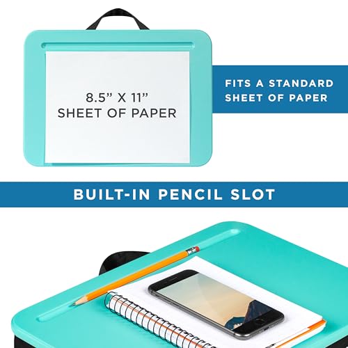 LAPGEAR Compact Lap Desk – Fits Up to 15″ Laptops – Aqua Sky-– Style No. 43109,(Pack of 12)