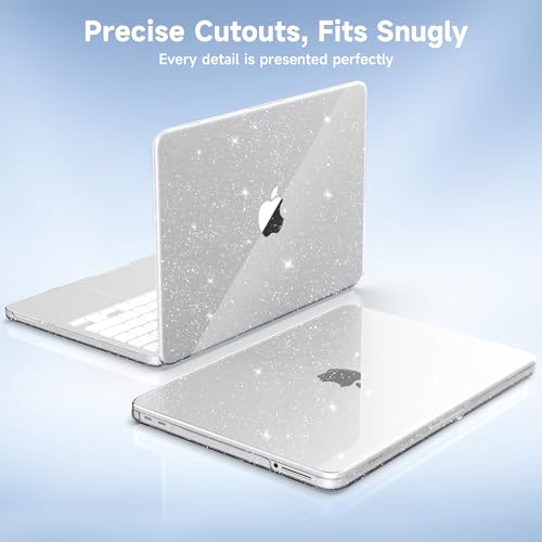 Glitter Case Compatible with MacBook Neo 13 inch Laptop 2026 (Model A3404), Scratch Resistant Protective Hard Shell Cover, Glitter Clear - color: Glitter Clear