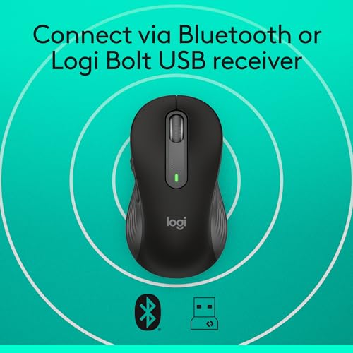 Logitech Signature M650 Wireless Mouse Small to Medium Sized Hands - Black - color: Black
