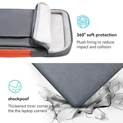 LANDICI 15.6-16 Inch Protective Laptop Sleeve with Handle, Grey | Waterproof computer cover for MacBook Pro 16 M1-M4 2019-2025 and 15.6-16 inch HP, Dell, Lenovo, Acer and ASUS laptops - color: Grey, size: 15.6-16 inch