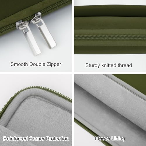 13 Inch Laptop Sleeve Portable Carrying Case with Front Pocket Padded Computer Pouch Cover Compatible with MacBook Air 13.6 Inch M4 M3 M2 2025-2022, 14 Inch MacBook Pro M4 M3 M2 M1 - color: Army Green, size: 13 inches