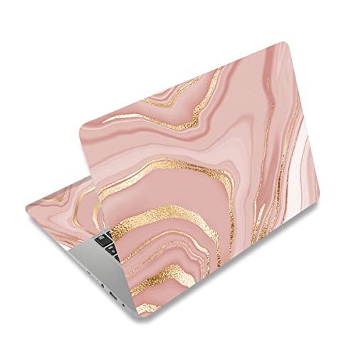 DINKY Laptop Skin Sticker Decal, 12" 13" 13.3" 14" 15" 15.4" 15.7 inch Laptop Universal Reusable Vinyl Skin Stickers Cover Art Decal Notebook PC Personalized Protector-Rose Gold Fluid - color: Rose Gold Fluid