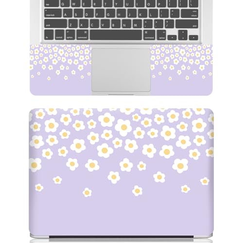 12.1 13 13.3 14 15.4 15.6 Inch Laptop Skin Decal, Laptop Skins Stickers Decals for Notebook PC, Universal Reusable Vinyl Laptop Cover Sticker, Waterproof Art Protector I Lavender Happy Flower - color: Lavender Happy Flower
