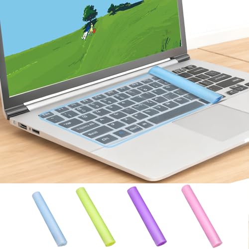 Premium Silicone Keyboard Protector Cover for 13-14 Inch Laptops and Desktops, Dustproof and Transparent, Soft and Flexible Keyboard Skin(4MIX)