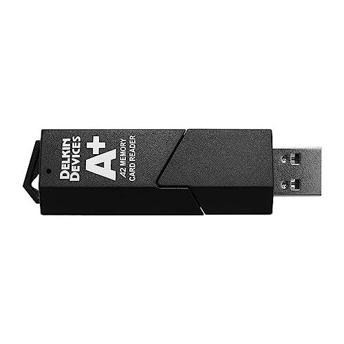 Delkin Devices 3.1 USB SD Card and microSD Reader, 2-in-1 Dual Slot, 170 MB/s High-Speed Data Transfer, Windows & Mac Compatible (DDREADER-55)