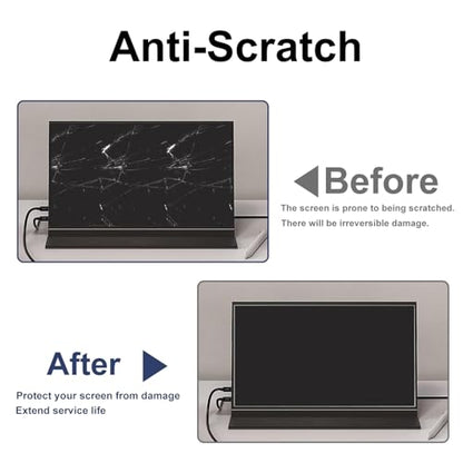 15.6" Portable Monitor Tempered Glass Screen Protector for ASUS/MNN/KYY/ARZOPA/ForHelp/InnoView/Lepow/Newsoul/QQH etc Other All 15.6 inch Portable Monitor with 16:9 Aspect Ratio,HD, Anti-Scratch Bubble Free