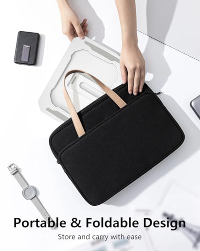 Laptop Stand for Desk, Ergonomic Adjustable Laptop Riser Holder, Foldable Portable Computer Notebook Stand Compatible with 10-16” MacBook Pro/Air, Dell, HP (Silver)