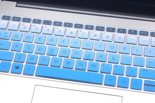 Keyboard Skin Cover Compatible for 2024 2023 2022 HP 15.6" Laptop 15t 15z 15-fc 15-fd Series 15z-fc000 15t-fd000, HP Pavilion 15 15-eg/eh/er 15t-eg200/eg300 15z-eh300 Series 15-fc0093dx (Ombre Blue) - color: Ombre Blue